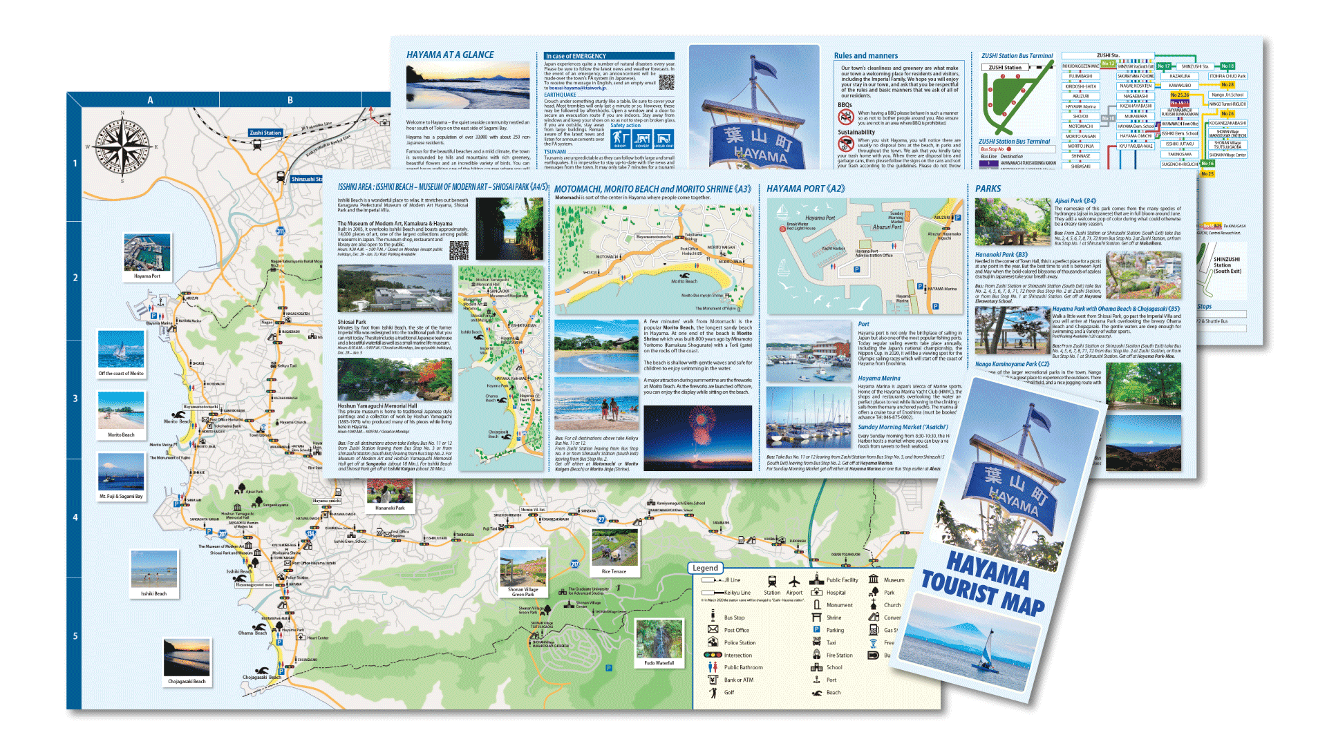 神奈川県葉山町・観光マップ